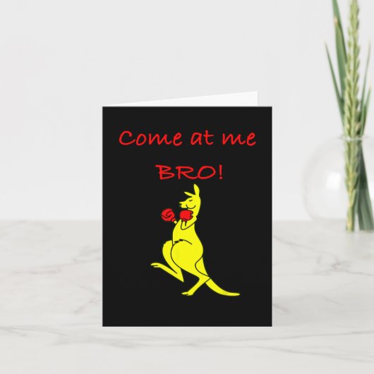 Kommen Sie zu mir Bro Kangaroo Boxgeschenk Karte (Vorderseite)