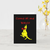 Kommen Sie zu mir Bro Kangaroo Boxgeschenk Karte (Gelbe Blume)