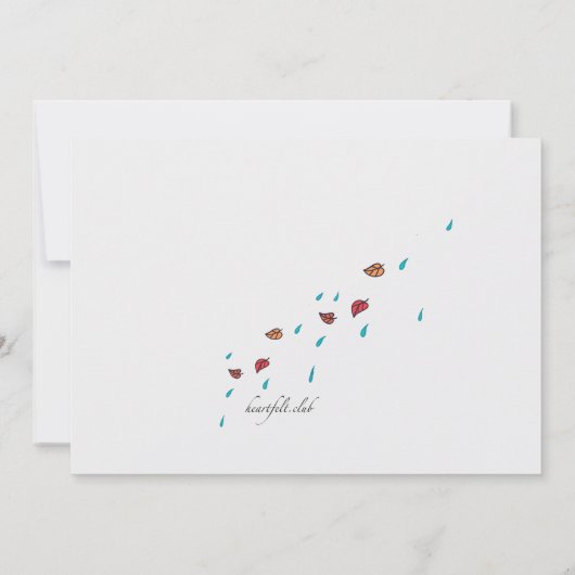 Kommen Sie zu Regen oder zum Schwein Einladung (Rückseite)