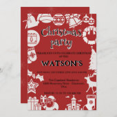 "Kommen Sie zu uns für ein Weihnachtsfest im Jolly Einladung (Vorne/Hinten)