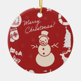 "Kommen Sie zu uns für ein Weihnachtsfest im Jolly Keramik Ornament