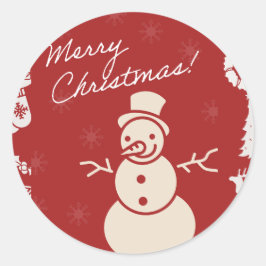 "Kommen Sie zu uns für ein Weihnachtsfest im Jolly Runder Aufkleber
