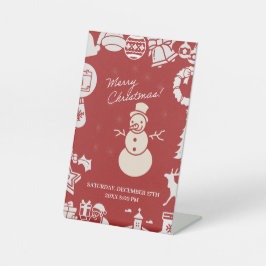 "Kommen Sie zu uns für ein Weihnachtsfest im Jolly Sockelschild