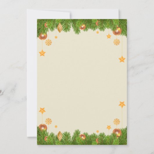 Kommen Sie zu uns für eine Weihnachtsfeier-Party E Einladung (Rückseite)