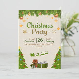 Kommen Sie zu uns für eine Weihnachtsfeier-Party E Einladung