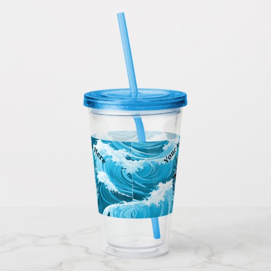 Kommen Sie zu uns für einen bissigen Hai Acryltrinkbecher (Links)