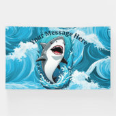 Kommen Sie zu uns für einen bissigen Hai Banner (Horizontal)