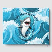 Kommen Sie zu uns für einen bissigen Hai Gästebuch (Rückseite)