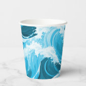 Kommen Sie zu uns für einen bissigen Hai Pappbecher (Rückseite)