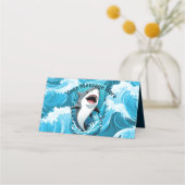 Kommen Sie zu uns für einen bissigen Hai Platzkarte (Rückseite)