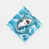 Kommen Sie zu uns für einen bissigen Hai Serviette (Ecke)