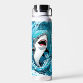 Kommen Sie zu uns für einen bissigen Hai Trinkflasche (Rückseite)