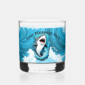 Kommen Sie zu uns für einen bissigen Hai Whiskyglas (Vorderseite)