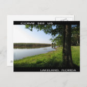 Kommen Sie zu uns, Lakeland FL Postkarte (Vorne/Hinten)