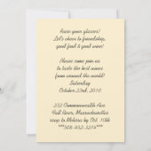 Kommen Sie zu uns! Weinprobe Party Einladung (Rückseite)