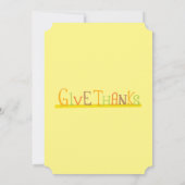 Kommen Sie zu uns zum Erntedank Dinner Einladung (Rückseite)