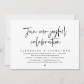 Kommen Sie zu unserem fröhlichen Festessen, Hochze Einladung (Vorderseite)