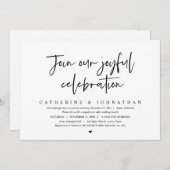 Kommen Sie zu unserem fröhlichen Festessen, Hochze Einladung (Vorne/Hinten)