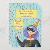 Kommen Sie zu unserem Mardi Gras-Party Einladung (Vorne/Hinten)