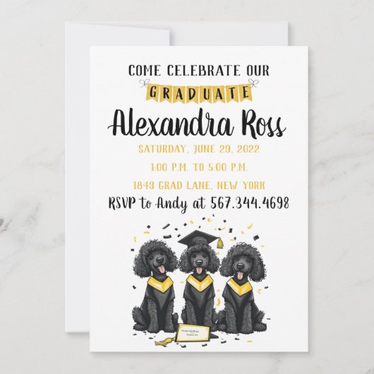 Kommen Sie zu unserem Standard-Doodle-Hund Ankündigung (Vorderseite)