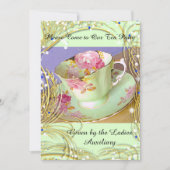 KOMMEN SIE ZU UNSERER TEA-PARTY EINLADUNG ARA-KÜNS (Vorderseite)