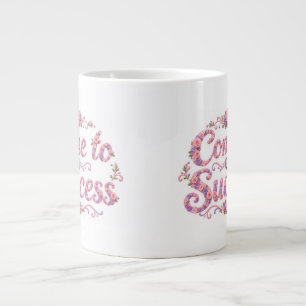Kommen Sie zum Erfolg Blumen Motivations-Kaffeebec Jumbo-Tasse