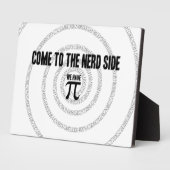 Kommen Sie zum Nerd für Pi Typografy Style Fotoplatte (Seite)