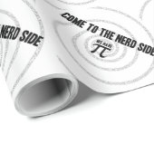 Kommen Sie zum Nerd für Pi Typografy Style Geschenkpapier (Rolleneckpunkt)