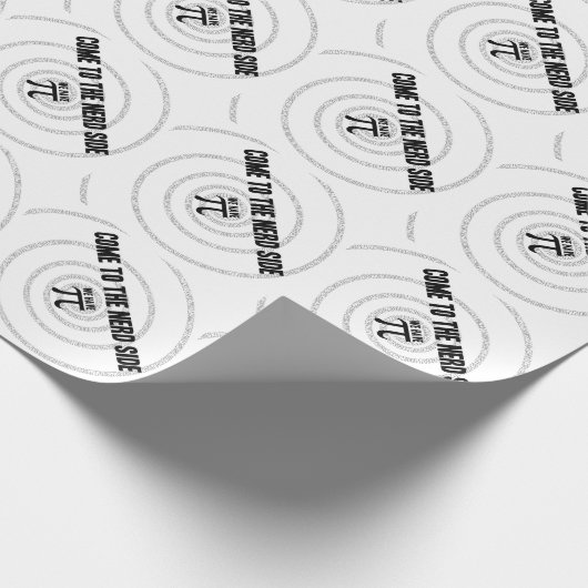 Kommen Sie zum Nerd für Pi Typografy Style Geschenkpapier (Ecke)