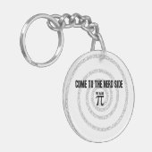 Kommen Sie zum Nerd für Pi Typografy Style Schlüsselanhänger (Vorderseite links)