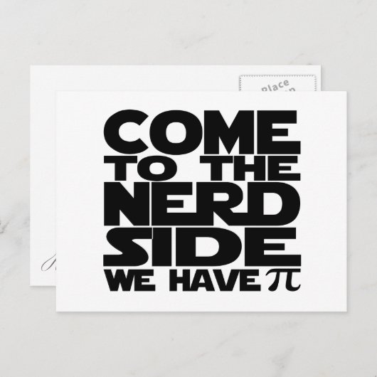 Kommen Sie zum Nerd und wir haben Pi Postkarte (Vorne/Hinten)