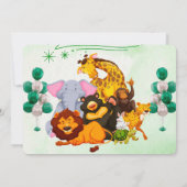 Kommen Sie zum Pack Safari Animal Party Einladung (Rückseite)