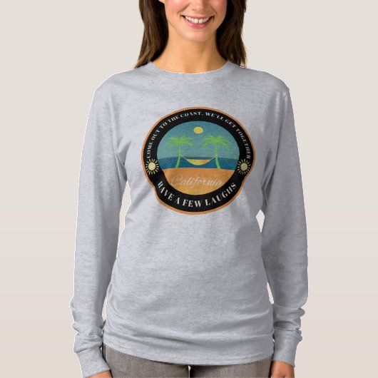 Kommen Sie zum T - Shirt der Frauen mit langem Sch (Vorderseite)