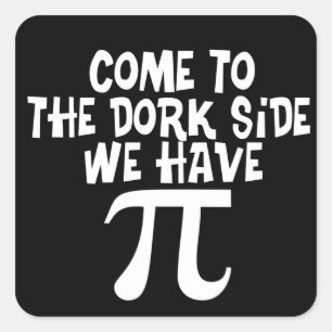 Kommen Sie zur Depp Side! Quadratischer Aufkleber