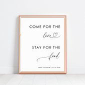 Kommen Sie zur Liebe Bleibe für Food Heart Wedding Poster