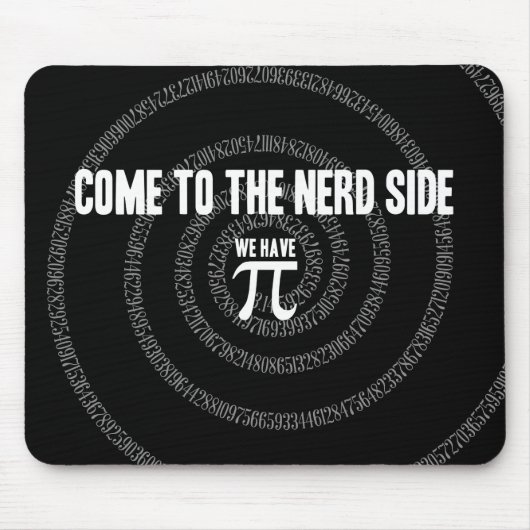 Kommen Sie zur Nerd-Seite für Pi auf Black Mousepad (Vorne)
