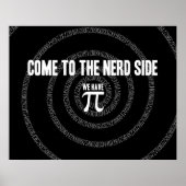 Kommen Sie zur Nerd-Seite für Pi auf Black Poster (Vorne)