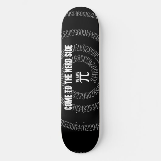 Kommen Sie zur Nerd-Seite für Pi auf Black Skateboard (Vorderseite)