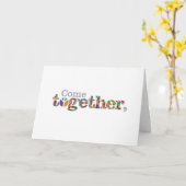 Kommen Sie zusammen, jetzt über Frieden. > Begrüßu Karte (Gelbe Blume)