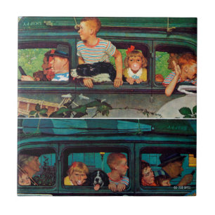 Kommen und Gehen durch Norman Rockwell Fliese
