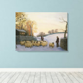 kommende Zuhause Leinwanddruck (Insitu (Holzboden))