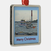 Kommendes Zuhause - Fischerboote im Barnegat Ornament Aus Metall (Rechts)