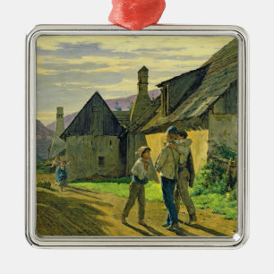 Kommendes Zuhause vom Krieg, 1859 Silbernes Ornament