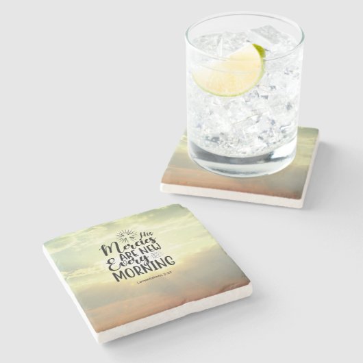 Kommentare 3:23 Seine Gnaden jeden Morgen neu Steinuntersetzer (Seitenansicht)