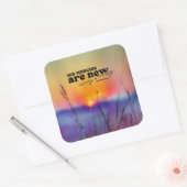 Kommentare 3:23 Seine Mercies sind neue Bibel Vers Quadratischer Aufkleber (Umschlag)