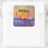 Kommentare 3:23 Seine Mercies sind neue Bibel Vers Quadratischer Aufkleber (Tasche)