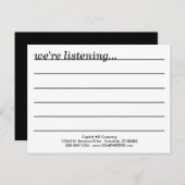 Kommentare? Postkarte (Vorne/Hinten)