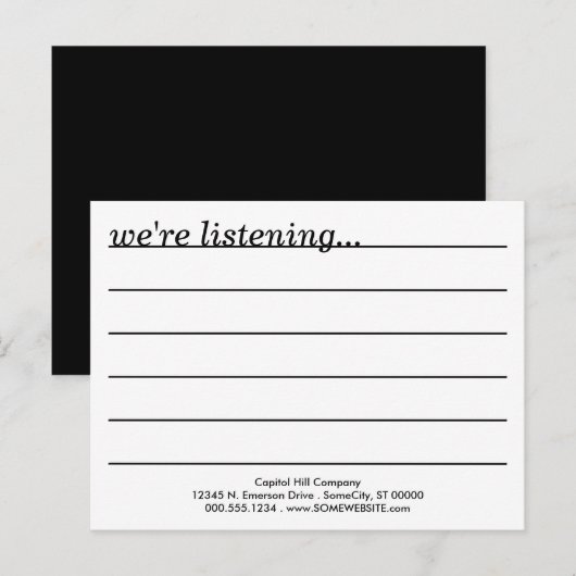 Kommentare? Postkarte (Vorne/Hinten)