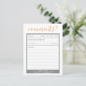 Kommentarkarte der Mailingliste Postkarte (Stehend Vorderseite)