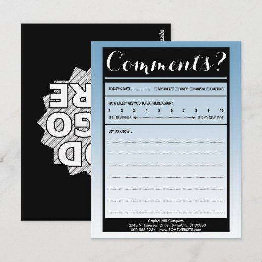 Kommentarkarte mit Logo Postkarte (Vorne/Hinten)